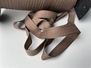 Bændel / gjord - lækker og i mocca, 15 mm
